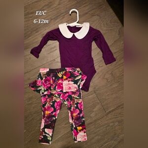 Posh Peanut Set Bodysuit with Floral Leggings